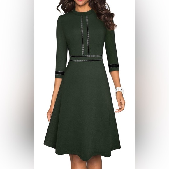 Homeyee Dresses & Skirts - Elegant Green Women's Dress